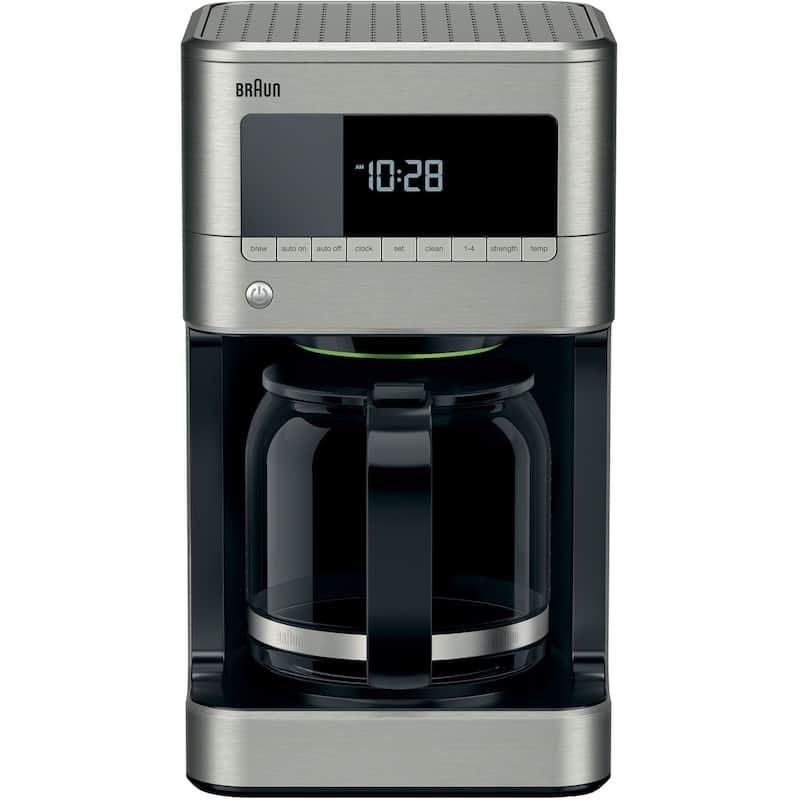 Braun BrewSense 12-Cup Drip Coffee Maker with Brew Strength Selector and Glass Carafe in Stainless Steel