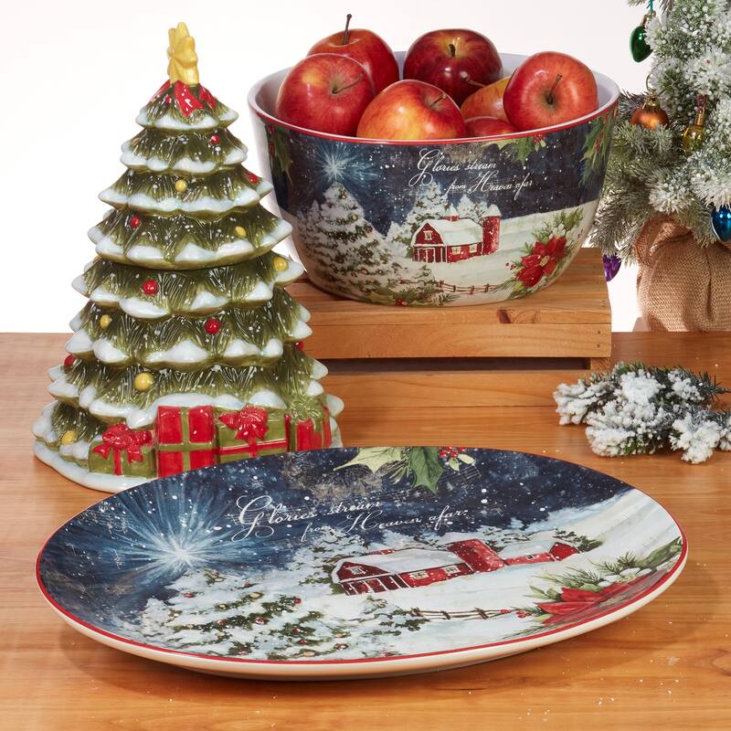 Certified International Silent Night 9" Salad/Dessert Plates, Set of 4
