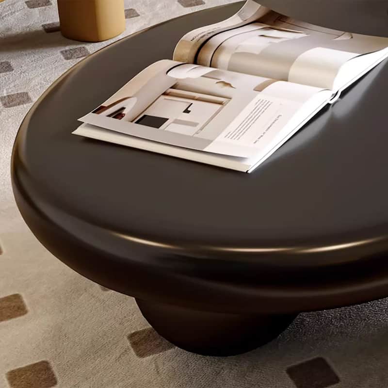 48" Modern Coffee Table, Cloud Shaped, Wood