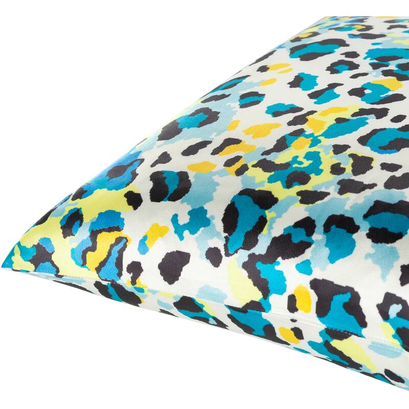 Artistic Weavers Accordio Aqua & Yellow Animal Print Throw Pillow