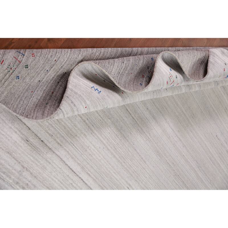 Gabbeh Indian Area Rug Handmade Living Room Silk Carpet - 8'11" x 11'7"