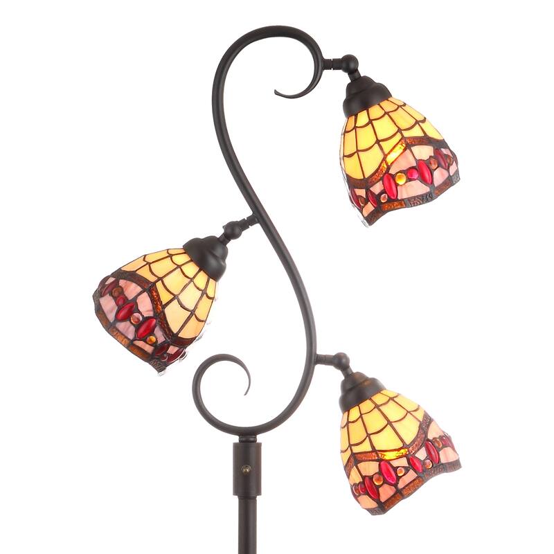 Walker Tiffany-Style 70.5" Multi-Light LED Floor Lamp, Bronze by JONATHAN Y