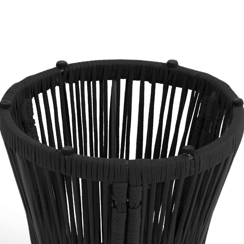 3-Piece Outdoor Rattan Swivel Lounge Chair Set Barrel Chairs for Backyard