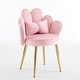preview thumbnail 8 of 40, Scalloped Petal Velvet Accent Chair with Pillows Pink