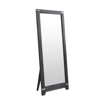 Laguna 30" Wide Bedroom Floor Mirror, Weathered Steel