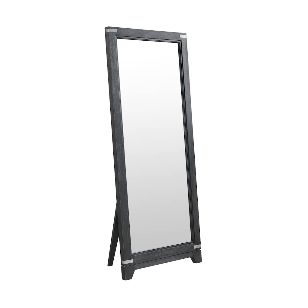 Laguna 30" Wide Bedroom Floor Mirror, Weathered Steel