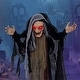 preview thumbnail 4 of 8, 5ft Animatronic Witch with Glowing Eyes, Sound Effects & Motion for Halloween Decor