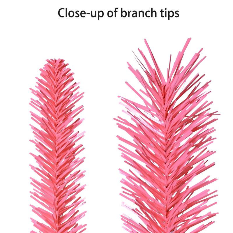 Puleo International 9' x 10" Artificial Pink Round Valley Pine Garland