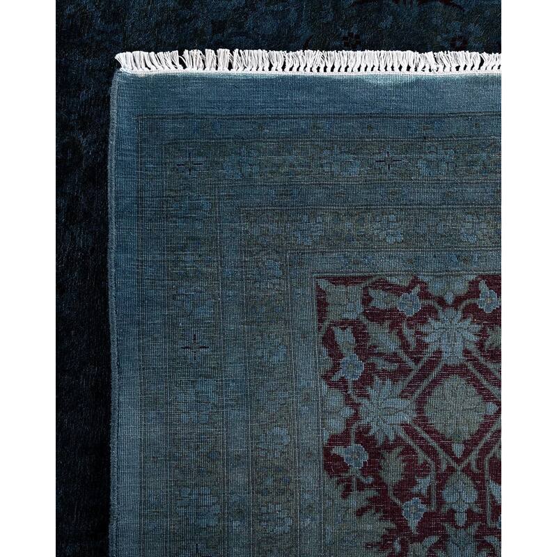 Overdyed, One-of-a-Kind Hand-Knotted Area Rug - Gray - 10' 1" x 20' 5"