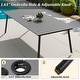 preview thumbnail 24 of 27, 11-piece Outdoor Patio Aluminum Rectangle Dining Set with Umbrella Hole