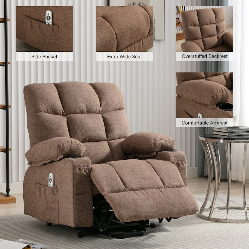 Power Lift Recliner Chair wHeat,Massage,Infinite Position and USB