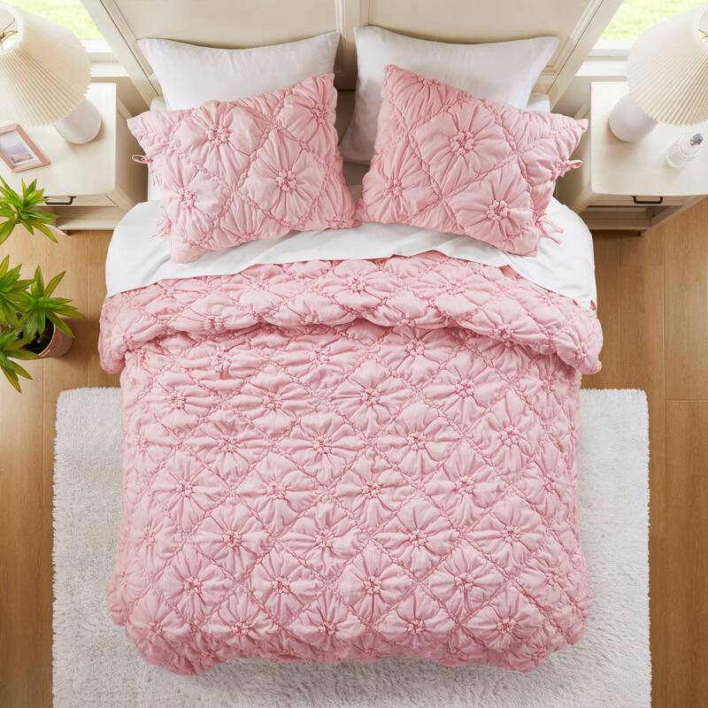 Intelligent Design Lily Embroidered Comforter Set