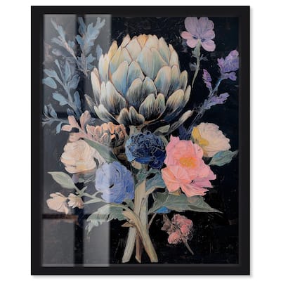 Moody Artichoke I Shadowbox by Art Remedy
