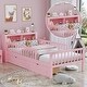 preview thumbnail 5 of 37, Twin Size Bed with Headboard Storage Rack, Two Under-Bed Drawers, Three-Side Guardrails for Safety and Security