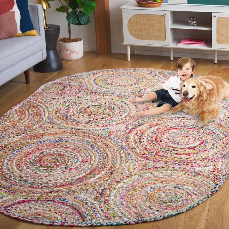 SAFAVIEH Handmade Cape Cod Eulogia Coastal Jute Rug