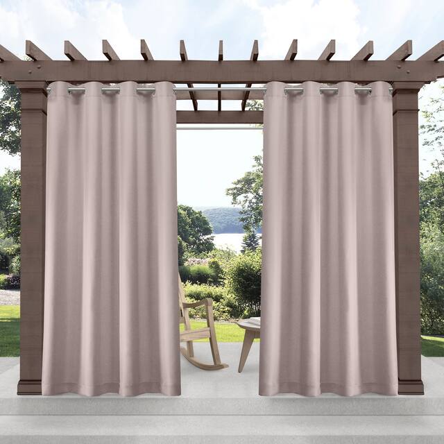 ATI Home Biscayne Indoor/Outdoor Grommet Top Curtain Panel Pair