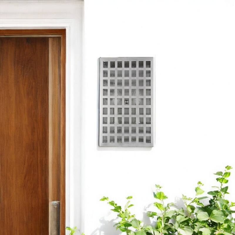 Steel LED Wall Light with Seedy Glass and Flush Mount - 4” x 8” x 13.25” (D x W x H)