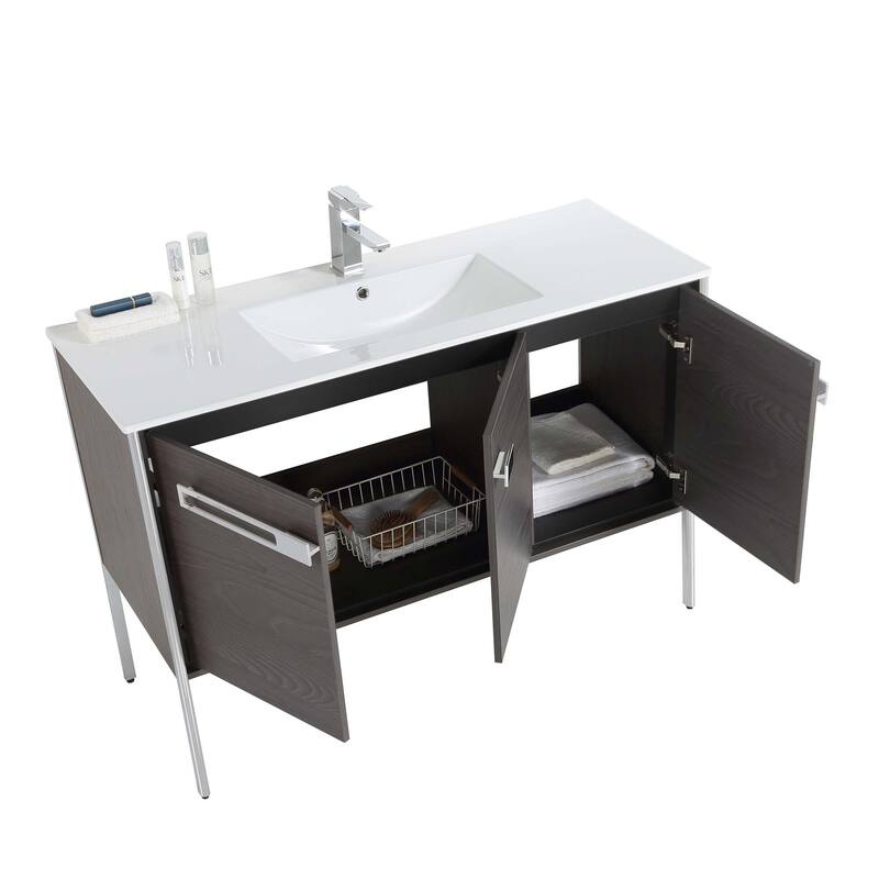 Fine Fixtures Oakville Bathroom Vanity with White Ceramic Sink