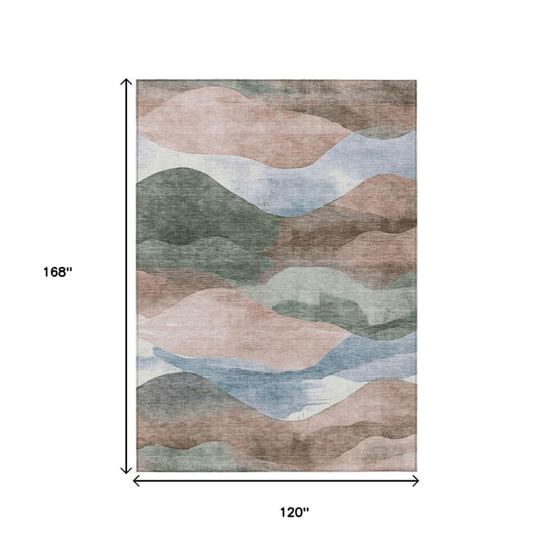 HomeRoots Abstract Transitional Rectangle Outdoor Rug