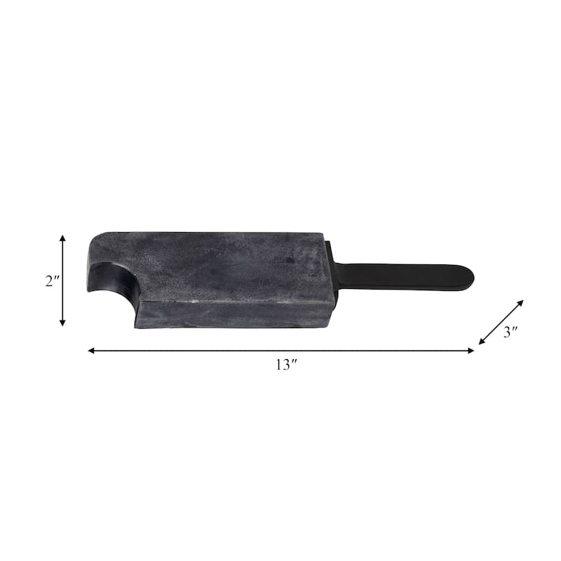Sagebrook Home Aluminum and Marble Bitten Popsicle Sculpture - 13" x 3" x 2"