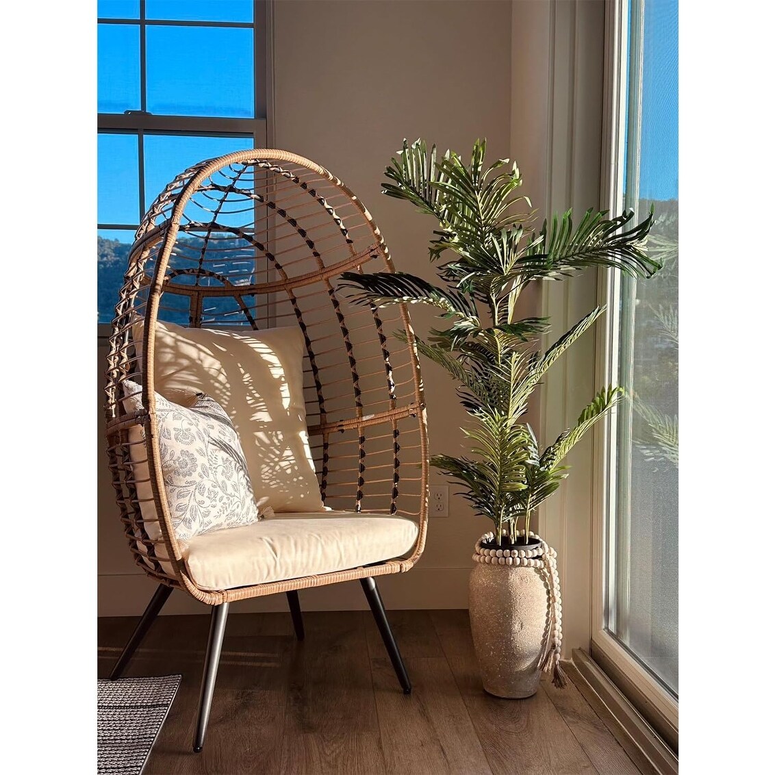 Large basket chair discount