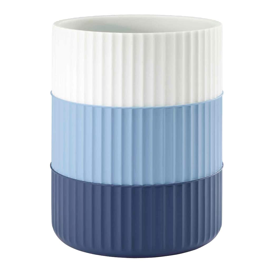 Izod Clubhouse Stripe Blue Wastebasket