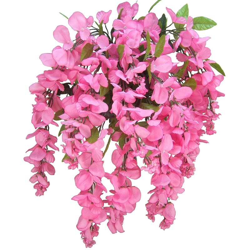 Faux Wisteria Flower Stems Bunch - GPB392-PINK
