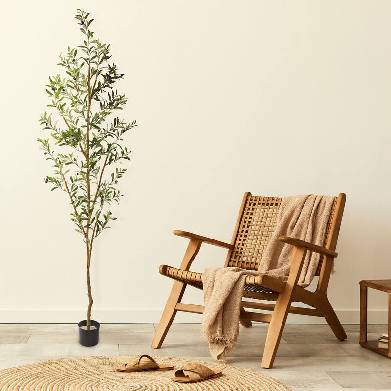 Artificial Olive Tree 82In - Indoor Outdoor Greenery Decor