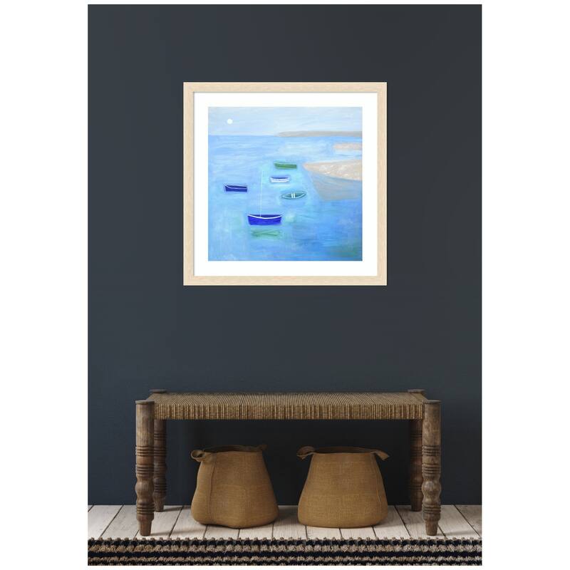 Kate and Laurel Framed Art Calm Waters by Guilana Lazzerini