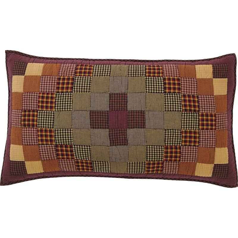 Heritage Farms King Sham 21x37 Cotton Patchwork