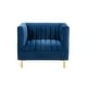 preview thumbnail 8 of 13, SAFAVIEH Couture Doris Channel Tufted Velvet Club Chair - 34.3" W x 30.5" L x 28.2" H