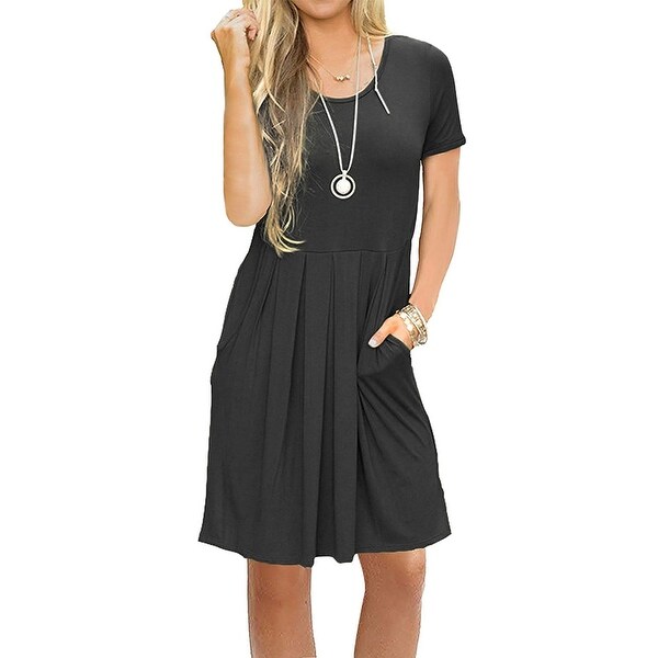 womens plain black dress