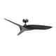 preview thumbnail 6 of 9, Modern Black 3-Blade 52" Indoor Outdoor Ceiling Fan with Remote, No Light