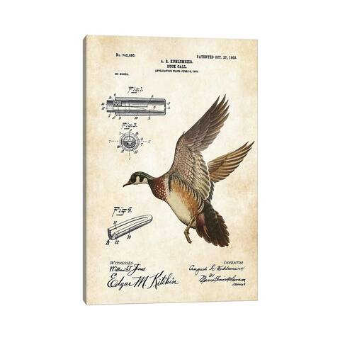 iCanvas "Duck Hunting" by Patent77 Canvas Print