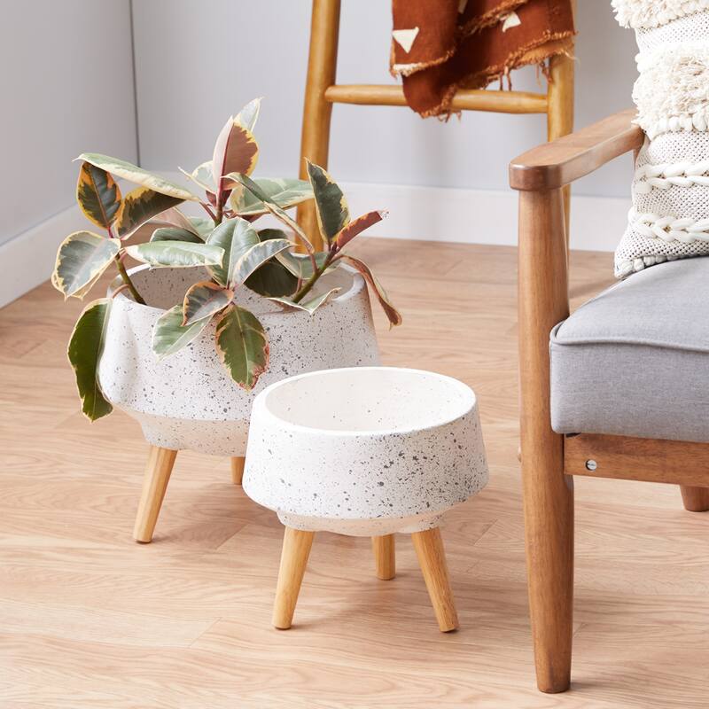 MgO Contemporary Planter (Set of 2) - S/2 10", 12"H