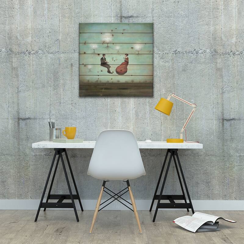 Gravitea For Two Print On Wood by Duy Huynh - Multi-Color