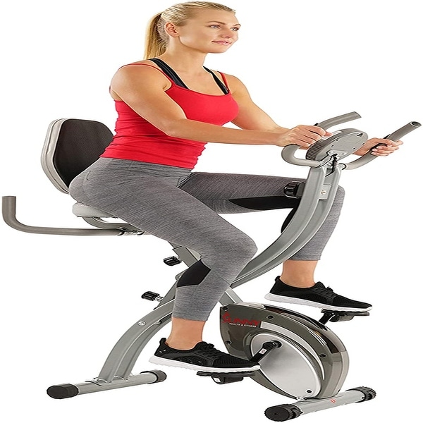 Comfort XL Ultra Cushioned Seat Folding Exercise Bike with Device