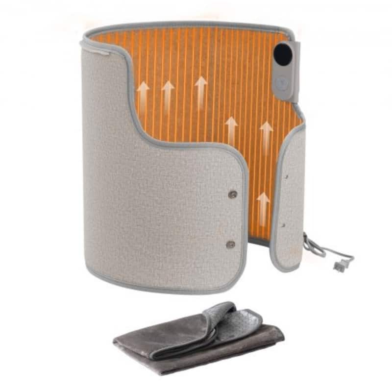 Grey Roll-Up Under Desk Foot Warming Pad 5 Temp and 9-Hour Timer - 55.12 x 20.47 x 0.20 in