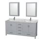 Option Gray / White Carrara Marble Top / Brushed Chrome