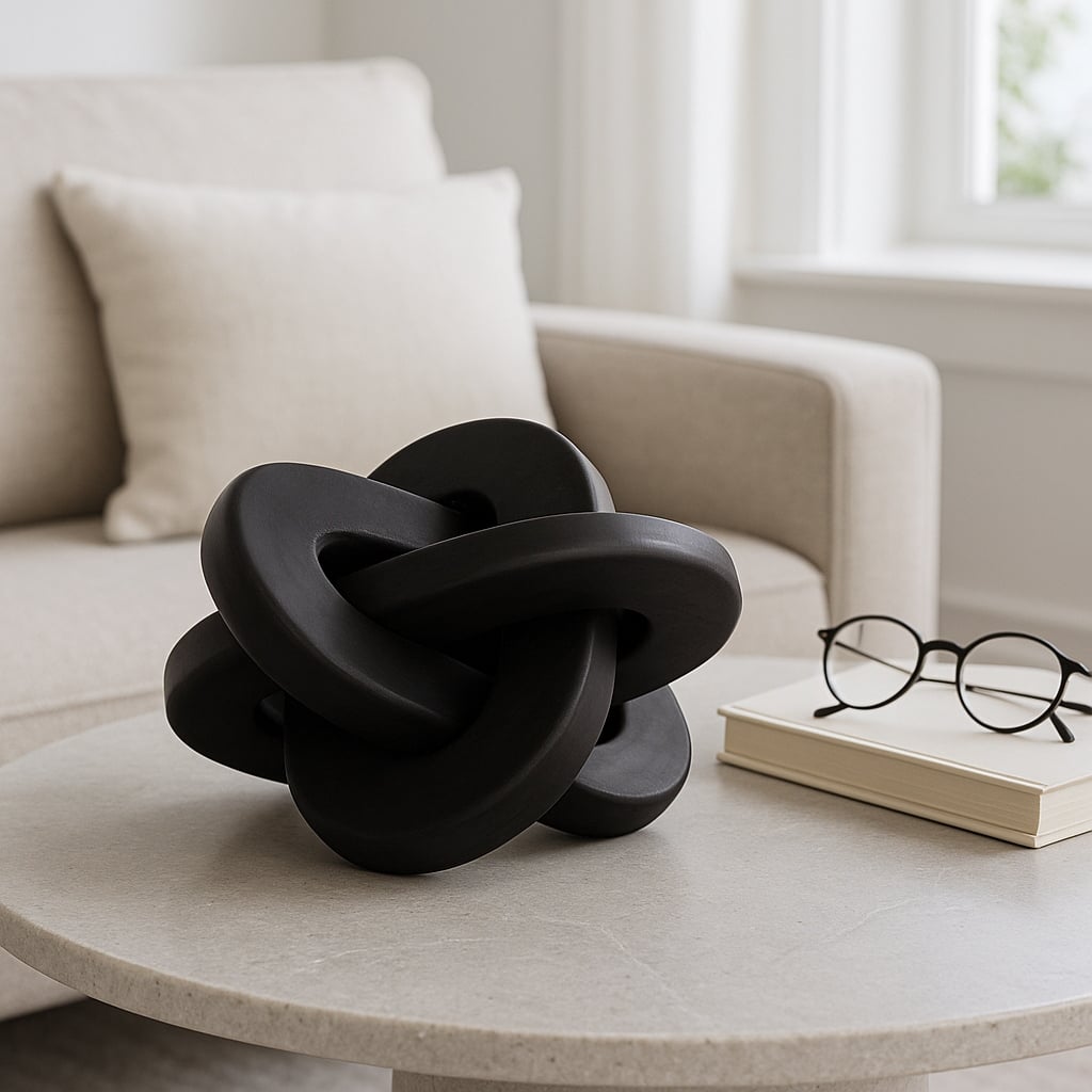 Abstract Mango Wood Decorative Knot Sculpture