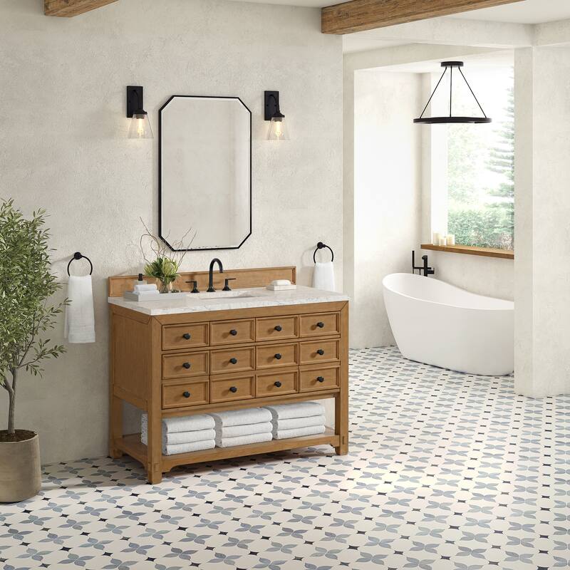 Malibu 48" Single Vanity, Amber Birch