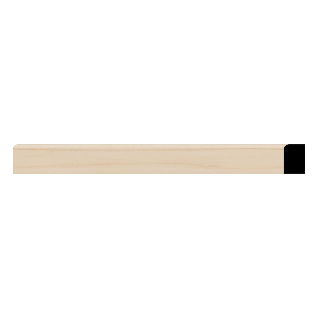 WM52: 7/16-in D x 3/4-in W x 96-in L Americraft Solid Hardwood Stain Grade Shoe Moulding