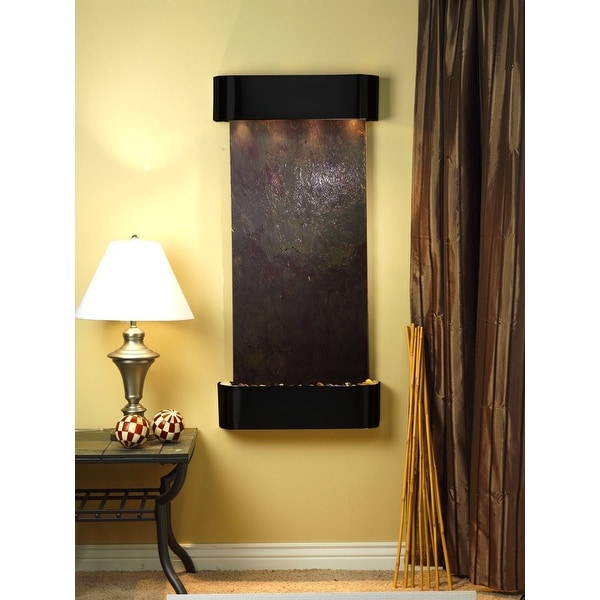 Adagio Cascade Springs Fountain w/ Rajah Featherstone in Blackened Copper Finish
