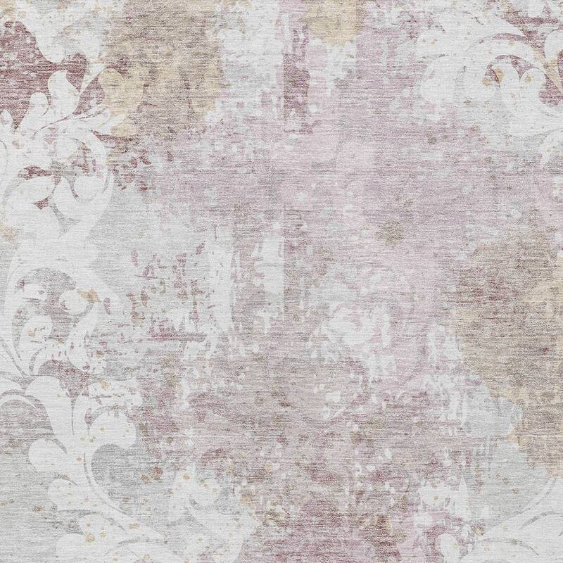 HomeRoots Damask Transitional Rectangle Outdoor Rug