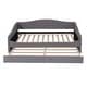 preview thumbnail 28 of 34, Teddy Fleece Twin Size Upholstered Daybed with Pull-out Trundle Bed and LED Light, Sofa Bed Frame for Bedroom Apartment