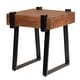 preview thumbnail 6 of 10, ExBrite Solid Wood End Table Metal Legs Side