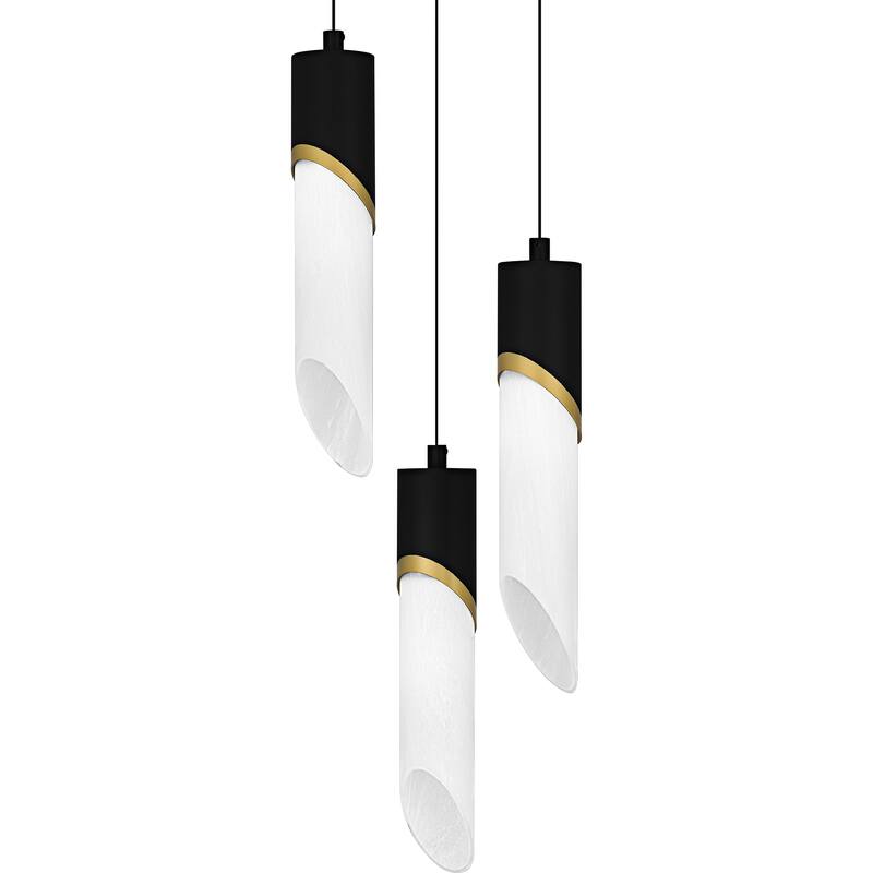 Alys 3-Light Integrated LED Matte Black Pendant