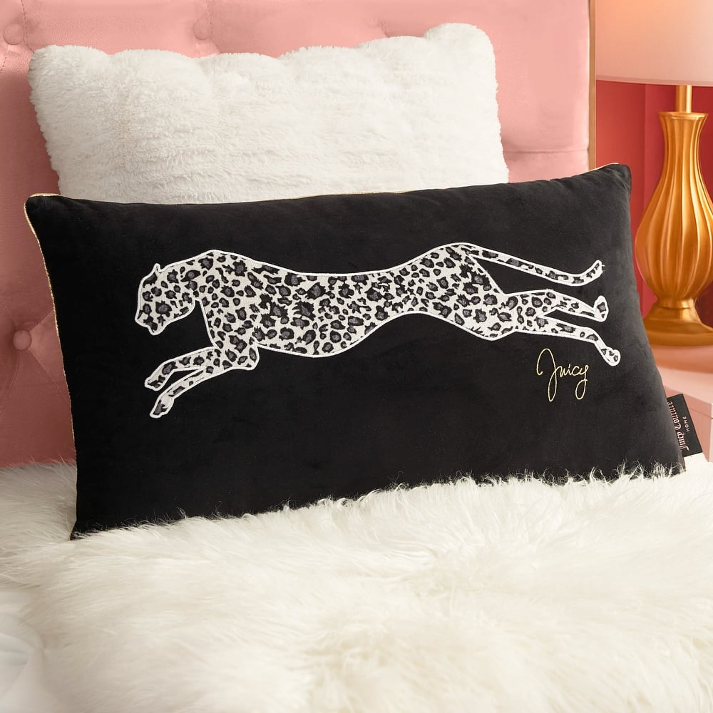 Juicy Couture Velvet Cheetah Pillow 14" x 24"