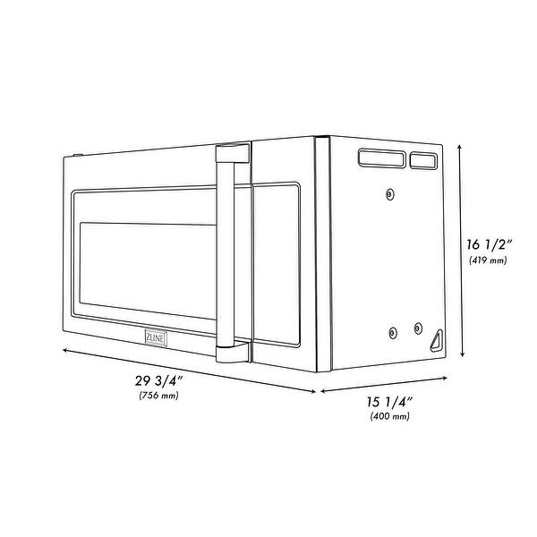 slide 2 of 15, ZLINE Over the Range Convection Microwave Oven in Black Stainless