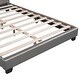 preview thumbnail 22 of 30, Full Size Upholstered Leather Platform Bed with Rabbit Ornament